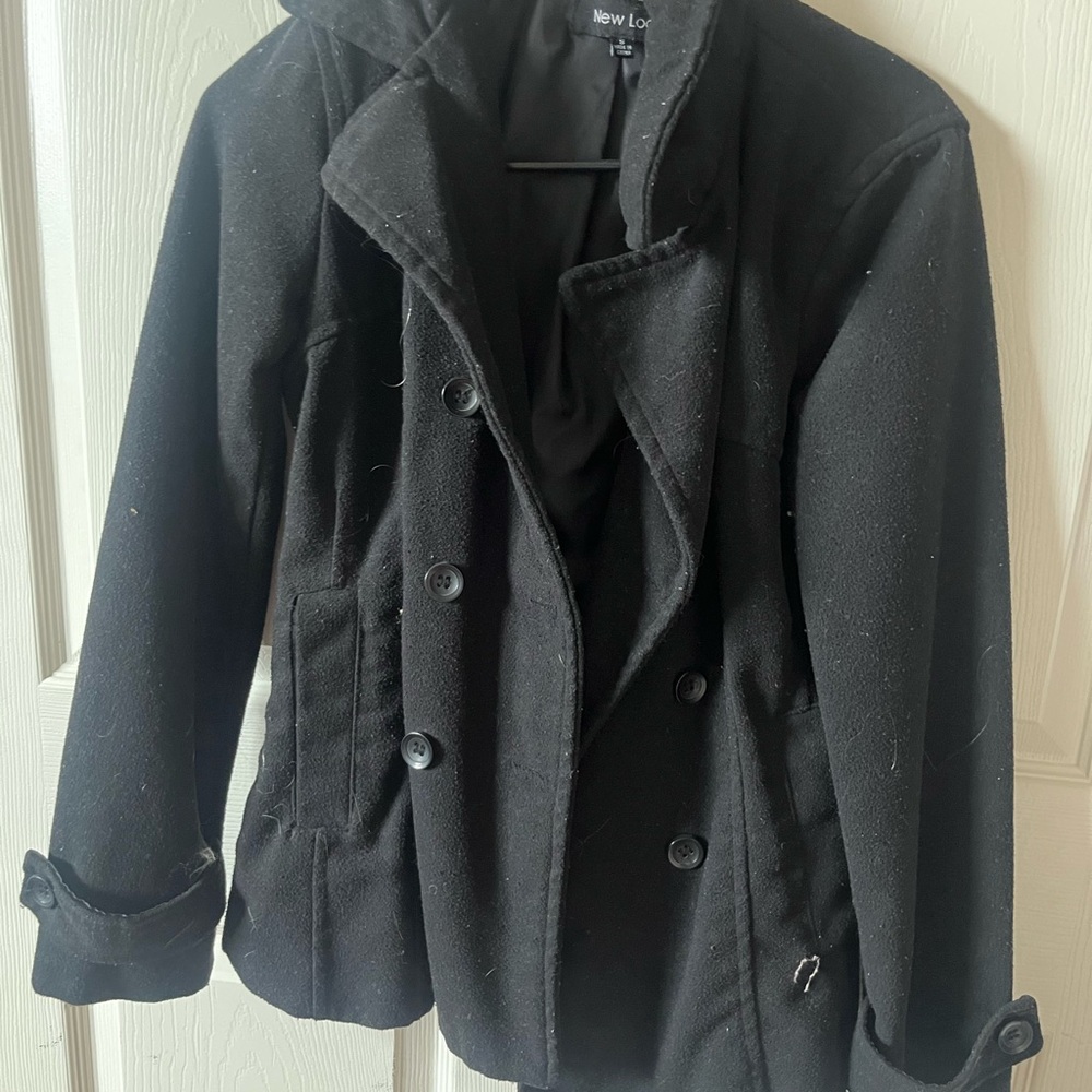 New Look Women's Classic Black Peacoat